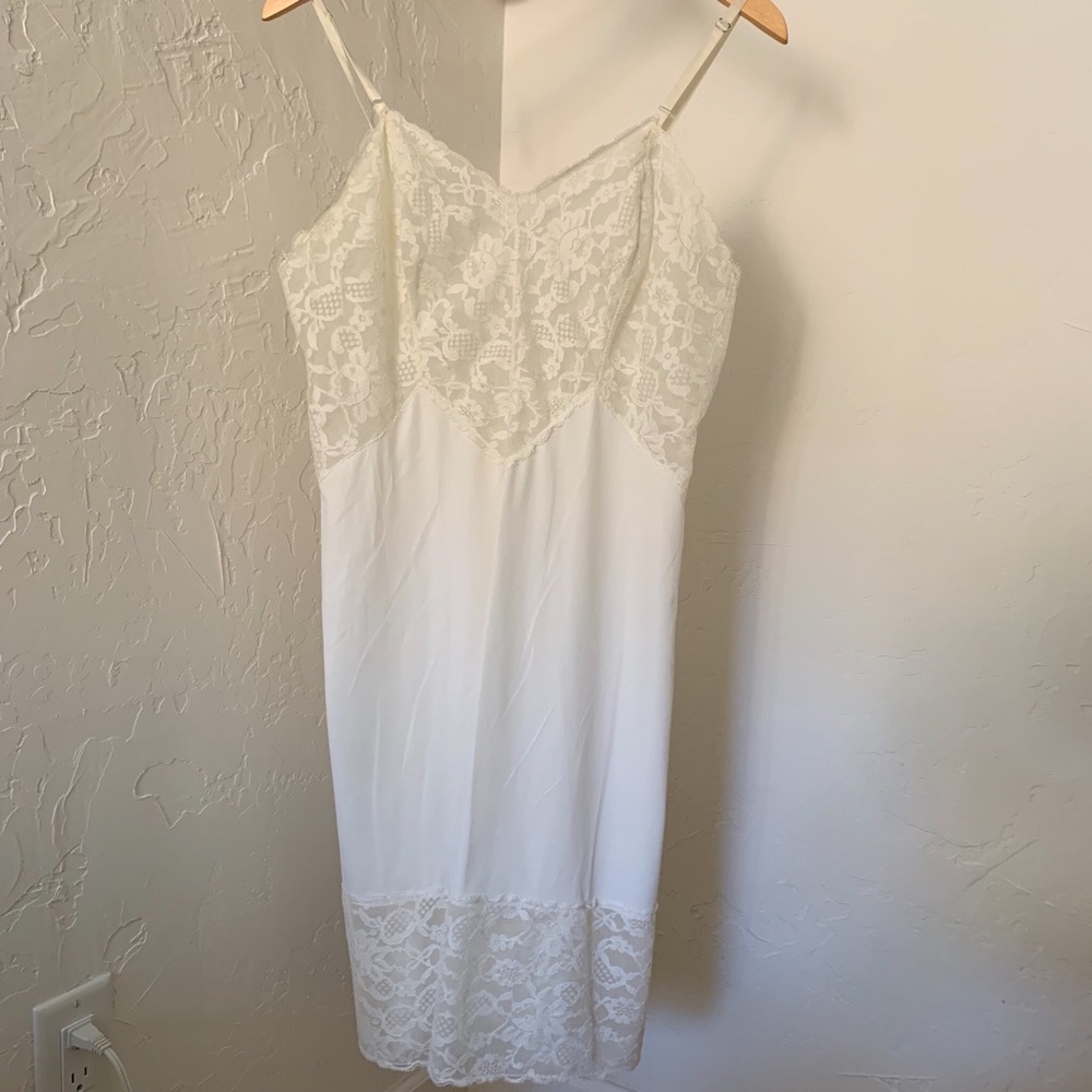Vintage White Lacy Slip